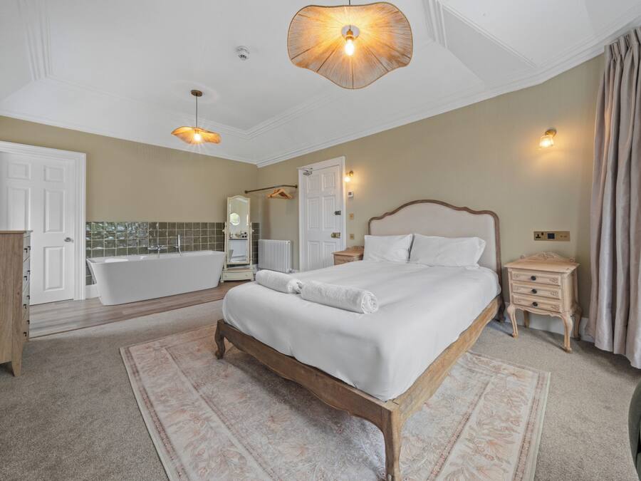 Quarto casal luxo, vista para o mar (Mull) | Roupas de cama antialérgicas, berço de viagem
