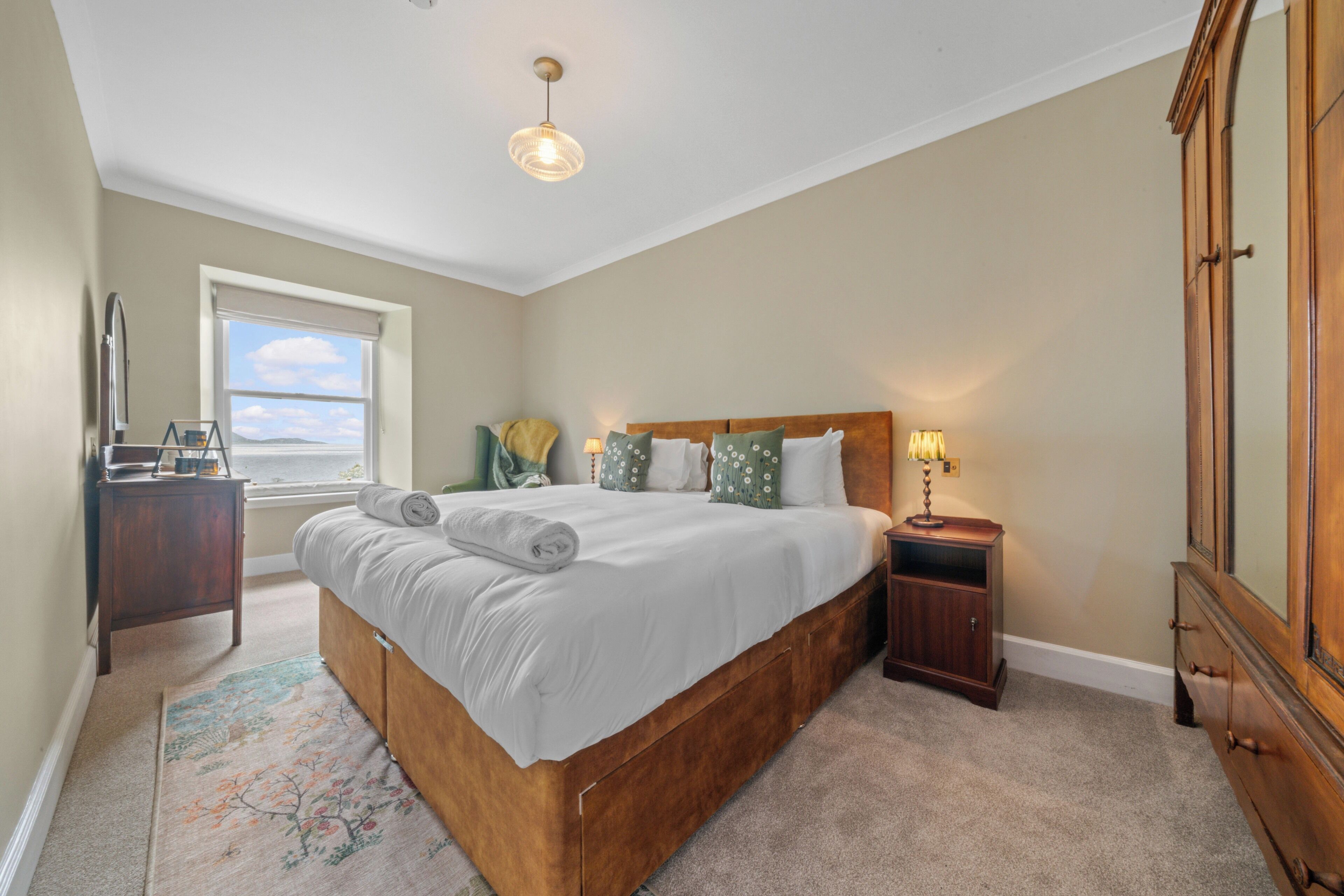 Quarto casal ou duplo, vista para o mar (Arran)