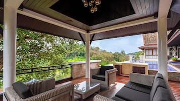 Villa, Balcony, Partial Sea View | Terrace/patio