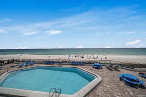 A heated pool - 605-E Free Beach Service Lounge Chairs + Umbrella (Panama City Beach)