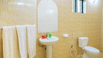 Free toiletries, towels, soap, shampoo