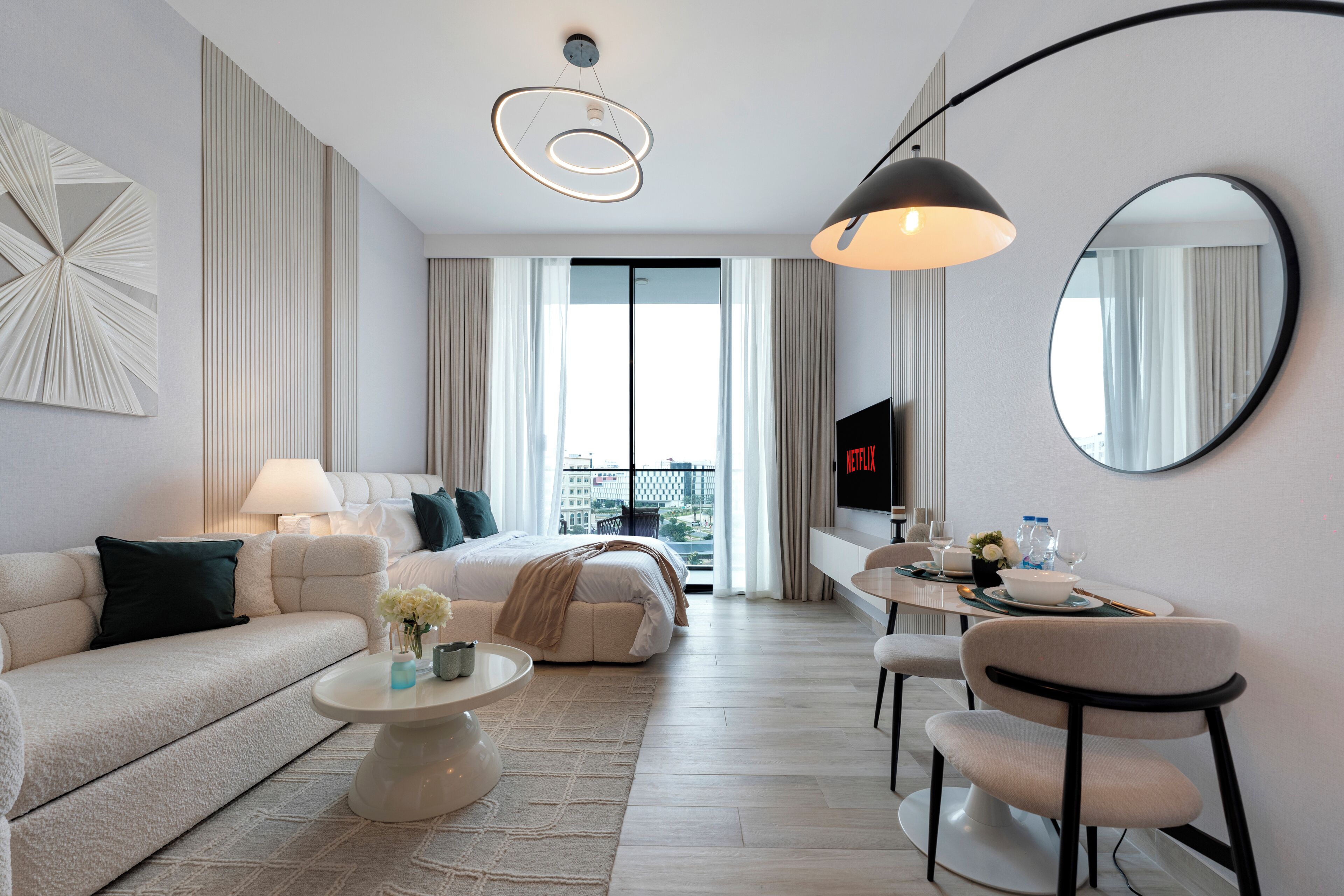 奢华开间, 庭院景观 | 遮光窗帘、熨斗/熨衣板、免费 WiFi