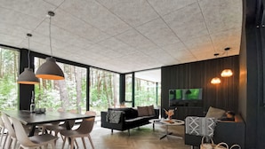 House, 4 Bedrooms, Patio, Garden View | Living room - Modern Holiday Home on Læsø, Style, Space, and Scandinavian Charm (Læsø)
