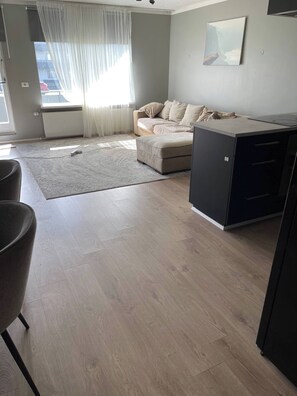 Living area - Room-cozy Shared Flat in Heart of Icelan (Reykjanesbær)