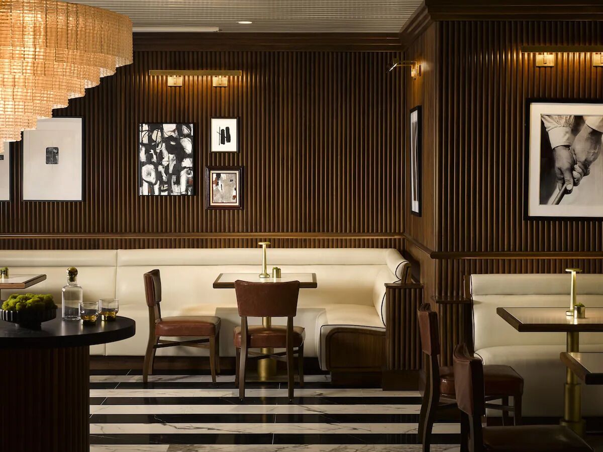Settle in for intimate drinks under warm, inviting lighting.