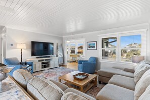 Smart TV, DVD player, books, video library - Wishlist: Oceanfront Event Friendly Home with Elevator (Oak Island)