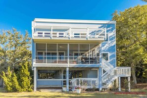 Exterior - Faded Blue - 3 BR Soundfront Home in Channelbend (Surf City)