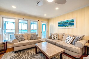 Smart TV - Good Company - Classic 3BR Oceanfront Beach Cottage with Screen Porch (Topsail Beach)