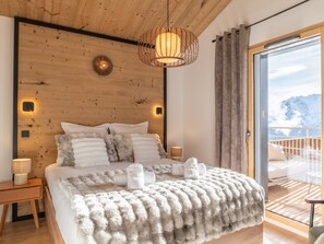 4 bedrooms, free WiFi, bed sheets - Spacious apartment for 8 people, mountain view, Wi-Fi, parking (Huez)
