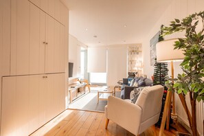 Fernseher, Kamin
