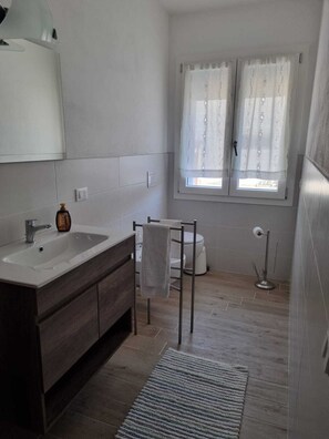 Shower, hair dryer, bidet, towels - La Fonte Apartment (Cavarzere)