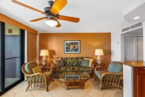 Condo, 1 Bedroom | Living area | TV - Kihei Beach, #505 1 Bedroom Condo (Kihei)