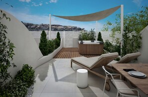 屋外ダイニングエリア