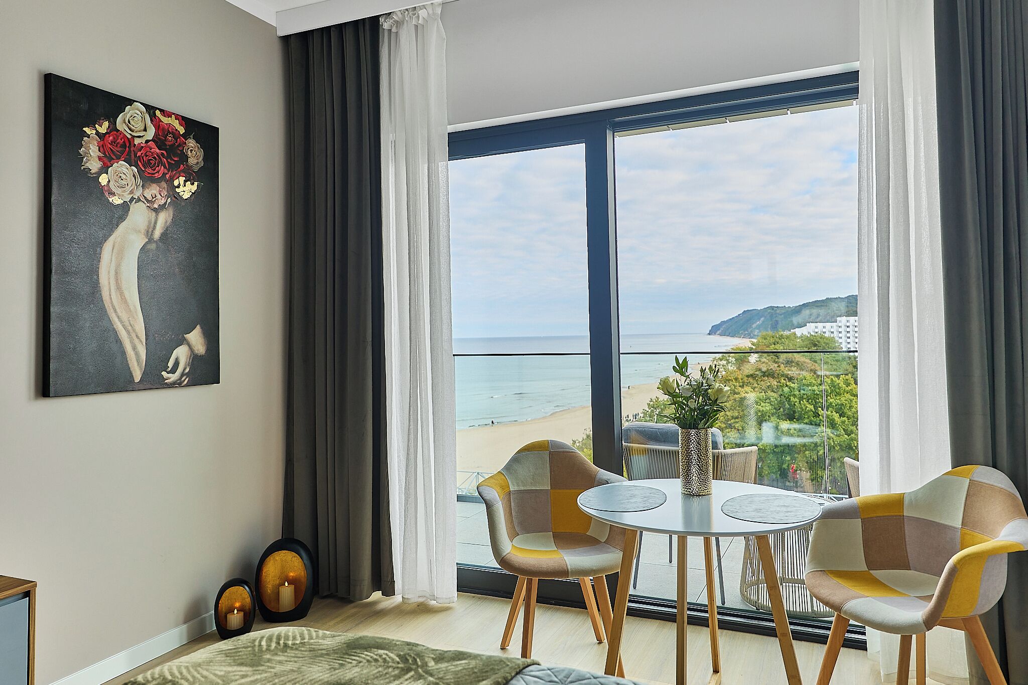 Luxury-Studio, Balkon, Meerblick | Bügeleisen/Bügelbrett, kostenloses WLAN