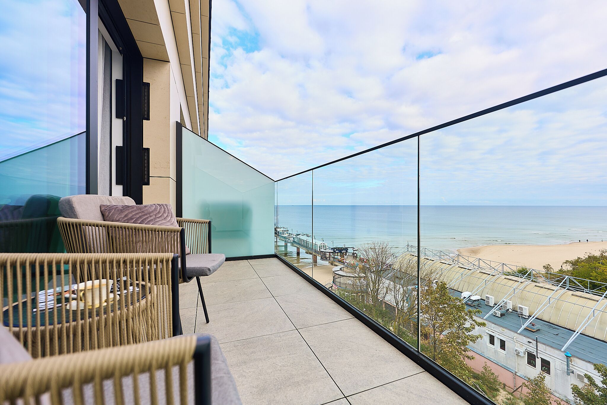 Luxury-Studio, Balkon, Meerblick | Blick vom Balkon