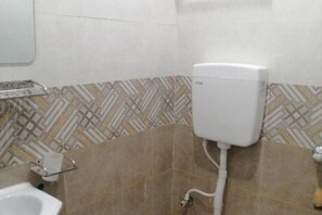 Ducha, toallas, papel higiénico