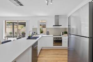 Microwave, oven, stovetop, dishwasher