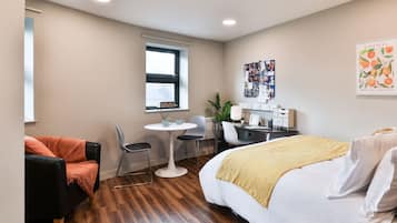 Estúdio, para não fumantes | Cortinas blackout, Wi-Fi de cortesia