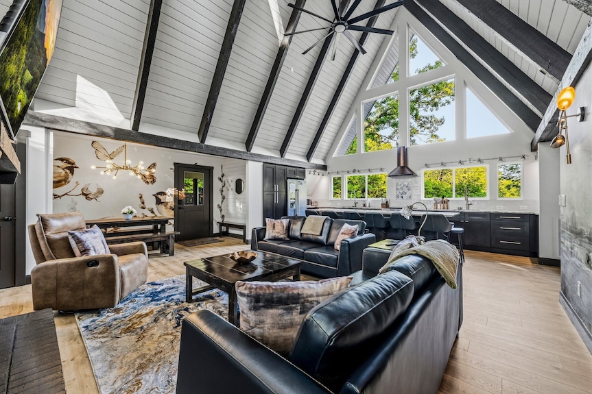 River Views | A-frame + Hot Tub + Fenced Yard + Adventure Fort + Fire Pit - Mount Airy, NC