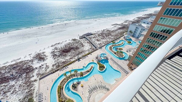 Indoor pool - Beachfront 3BR, Lazy River/Slide! New Rental (Orange Beach)