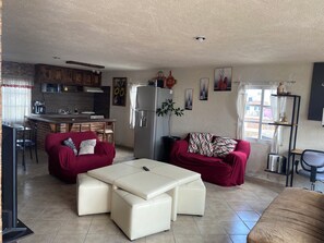 Smart TV, books - Apartment with terraces (Cholula de Rivadavia)