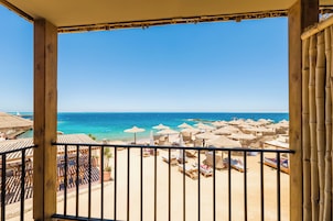 Quarto casal ou duplo superior, sacada, vista para a praia | Terraço/pátio