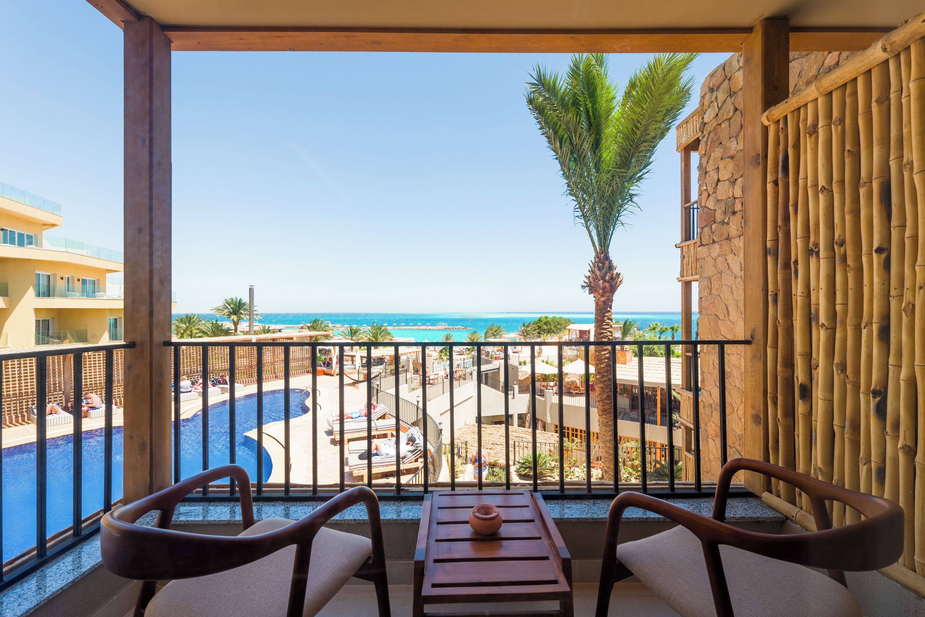 Quarto casal ou duplo superior, vista para o mar | Terraço/pátio