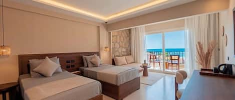 Superior Double or Twin Room, Sea View | In-room safe, desk, blackout drapes, free WiFi