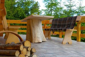 Terrace/patio - Apartment for 4 people with garden view (Łapsze Niżne)