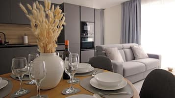 Cobertura, 2 quartos, cozinha | Área de estar