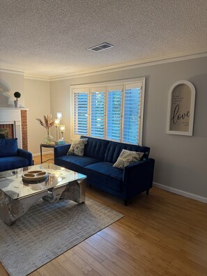 Televisión y chimenea 