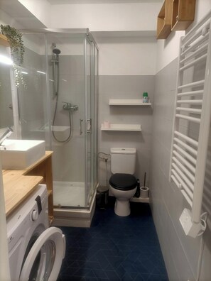 Haartrockner, Handtücher, Toilettenpapier