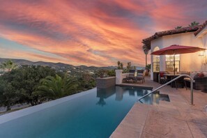 Piscina externa, piscina aquecida