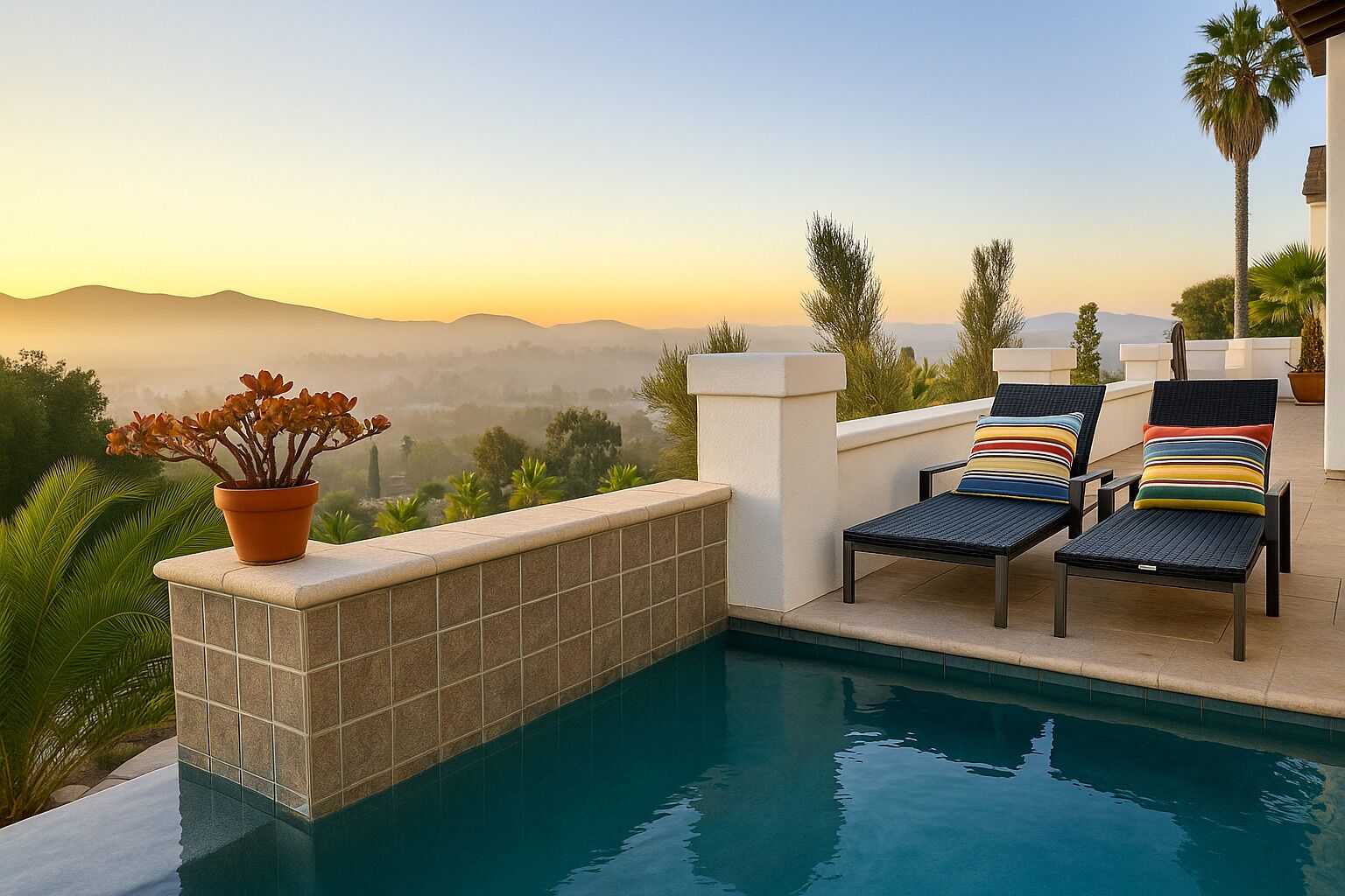 Piscine extérieure, piscine chauffée