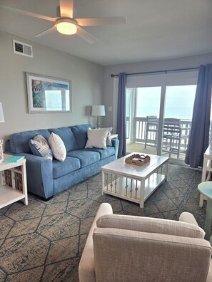 TV - Sun-Filled Direct Oceanfront 2 bed/2 bath Condo in Family Friendly Surfside! (Surfside Beach)