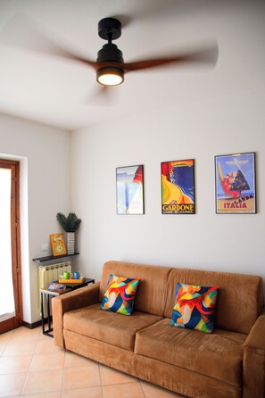 Apartment, 2 Bedrooms, Patio, Lake View | Living room - Bright Flat Over the Hills of Lake Garda (Villanuova sul Clisi)