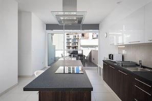 Penthouse, City View | Private kitchen - Stylish Penthouse - Terrace near Spinola (St. Julian's)