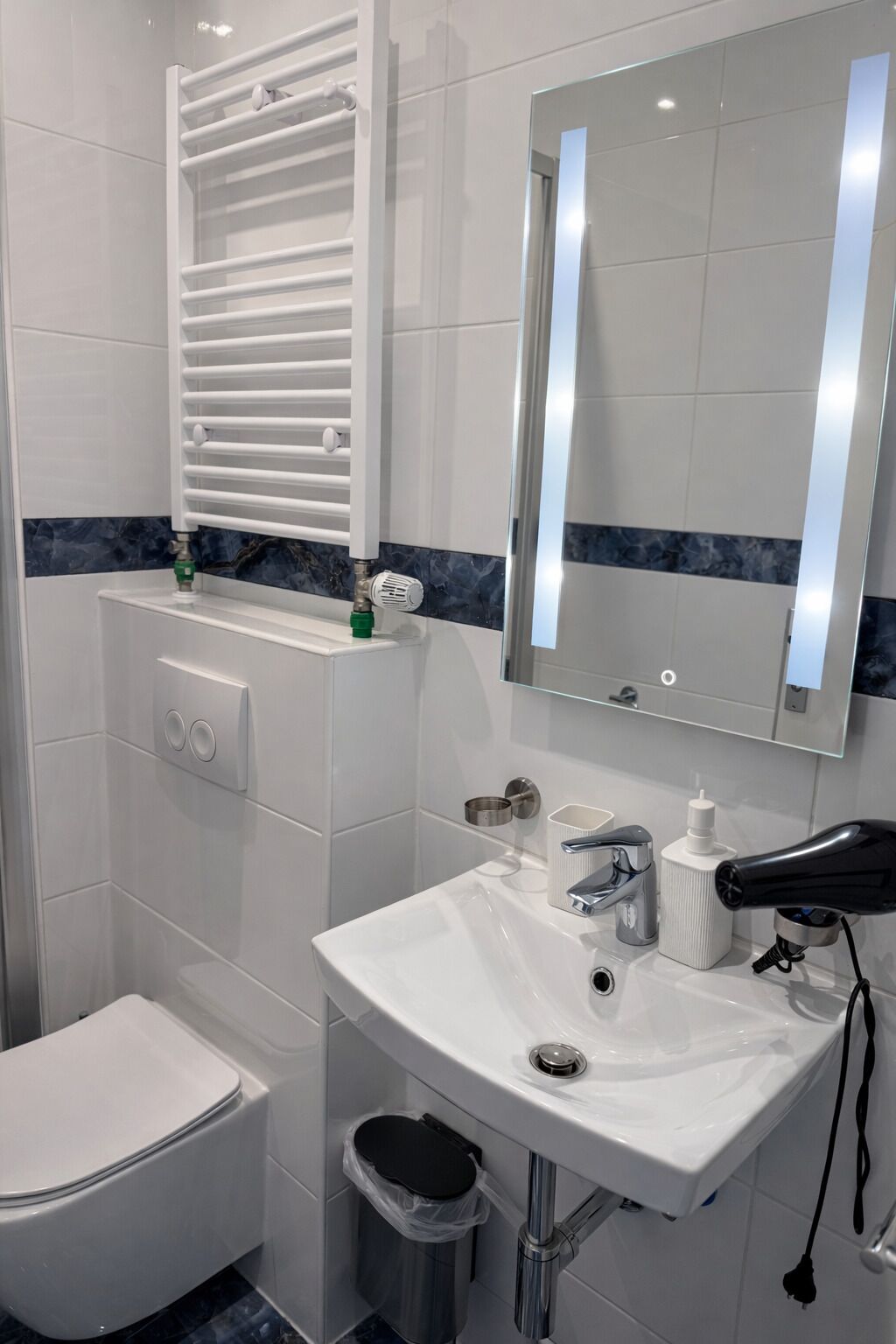 Habitación Deluxe doble | Baño | Ducha, artículos de higiene personal gratuitos y secador de pelo