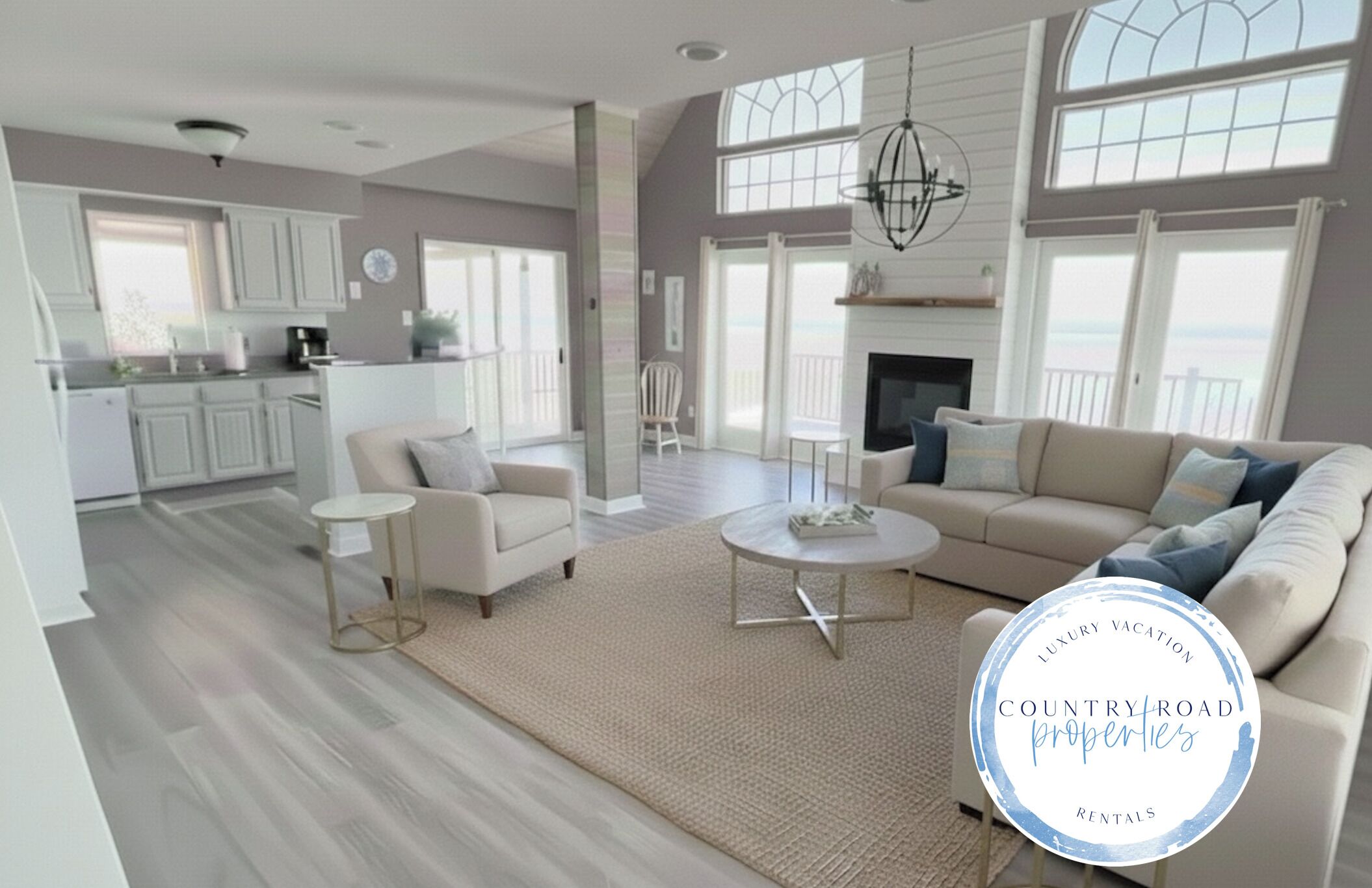 Smart TV, chimenea, libros y videoteca 