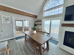 Dining - Secluded Oceanfront home on Private Beach, Close to all (Lower Township)