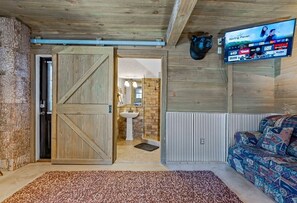 Interior - A-frame cabin - Low level with private entrance . No guests live  above you .  (Canton)