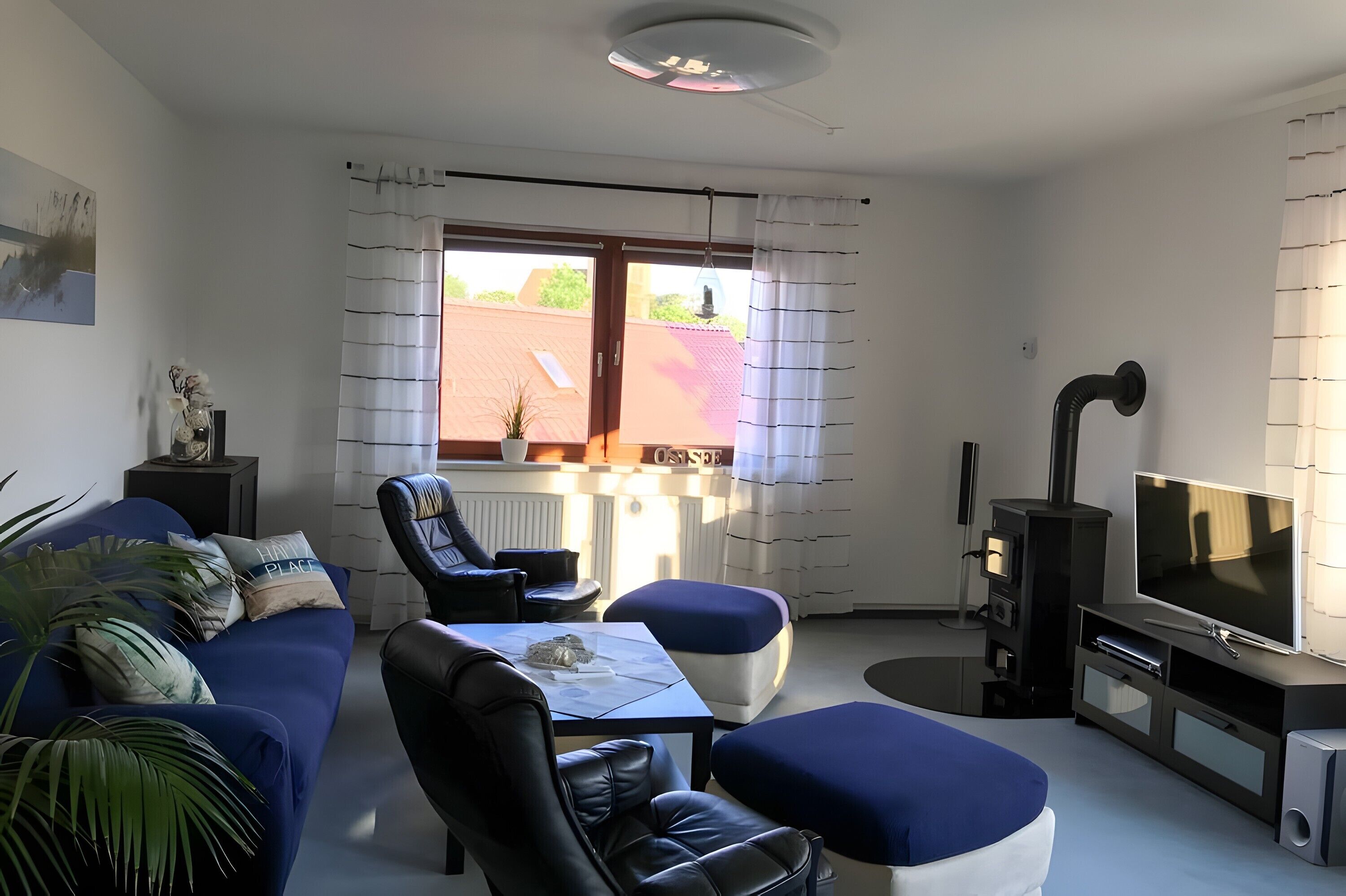 TV, fireplace, video games