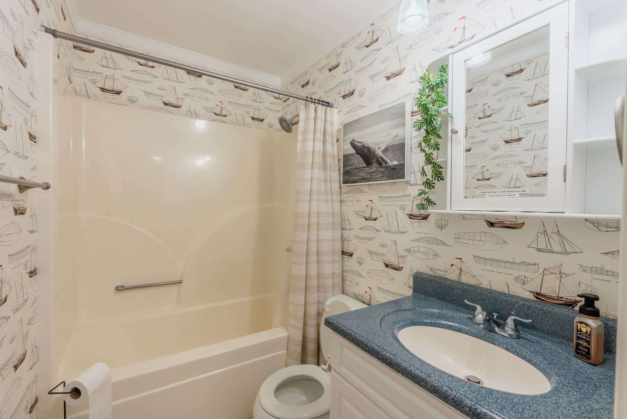 Modern bathroom with updated fixtures and clean design.