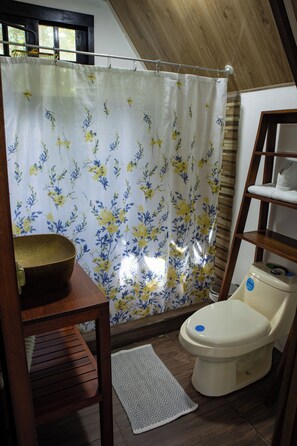 Shower, towels, soap, toilet paper - Alpine House (Cocles)