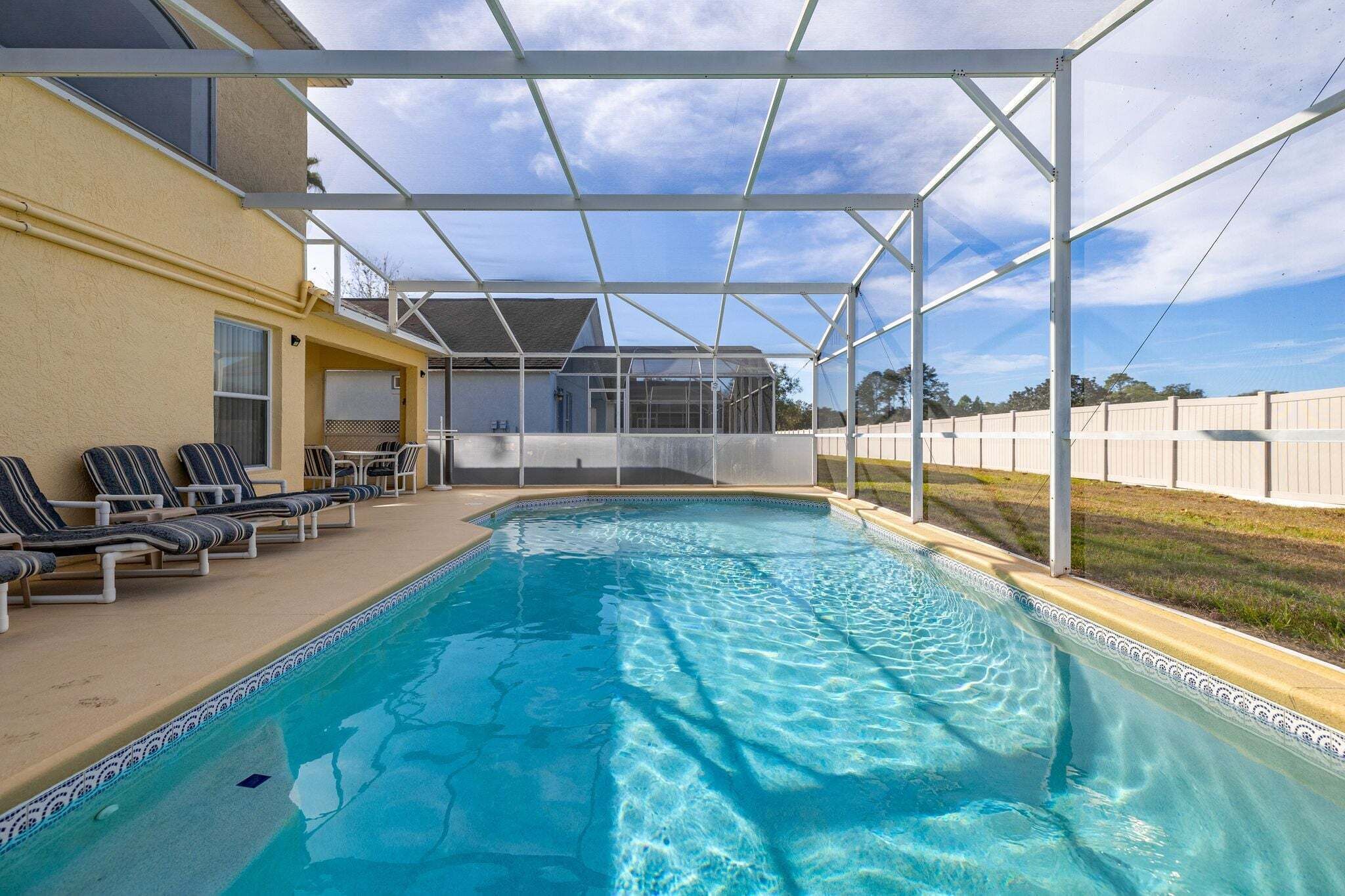 A heated pool