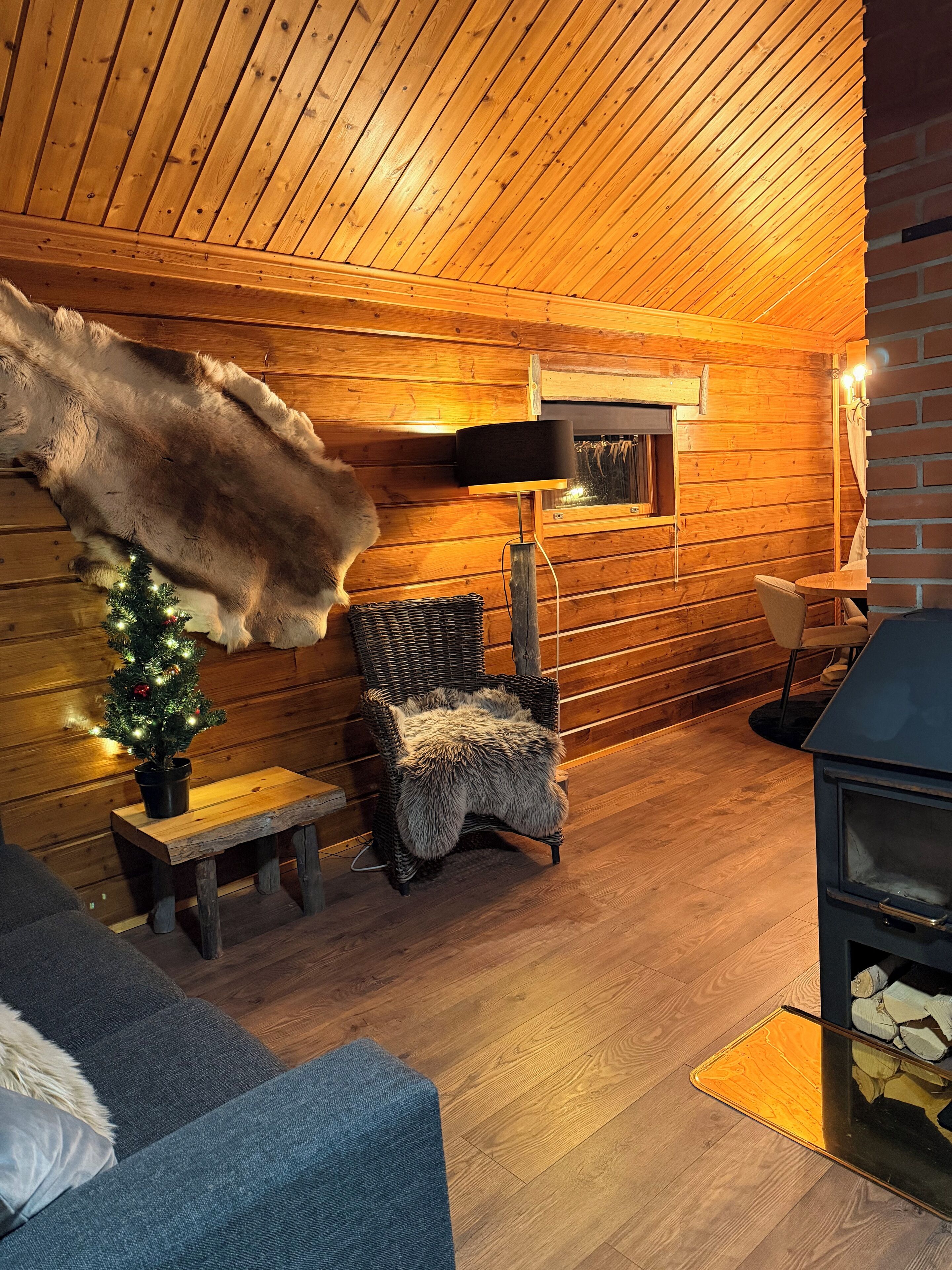 Superior Apartment, River View | Living area | Fireplace, heated floors