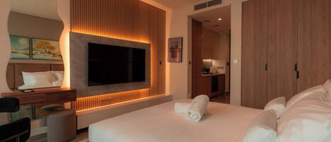 Studio Prestige, 1 trÚs grand lit, balcon | Literie de qualité, fer et planche à repasser, accÚs au Wi-Fi (inclus)