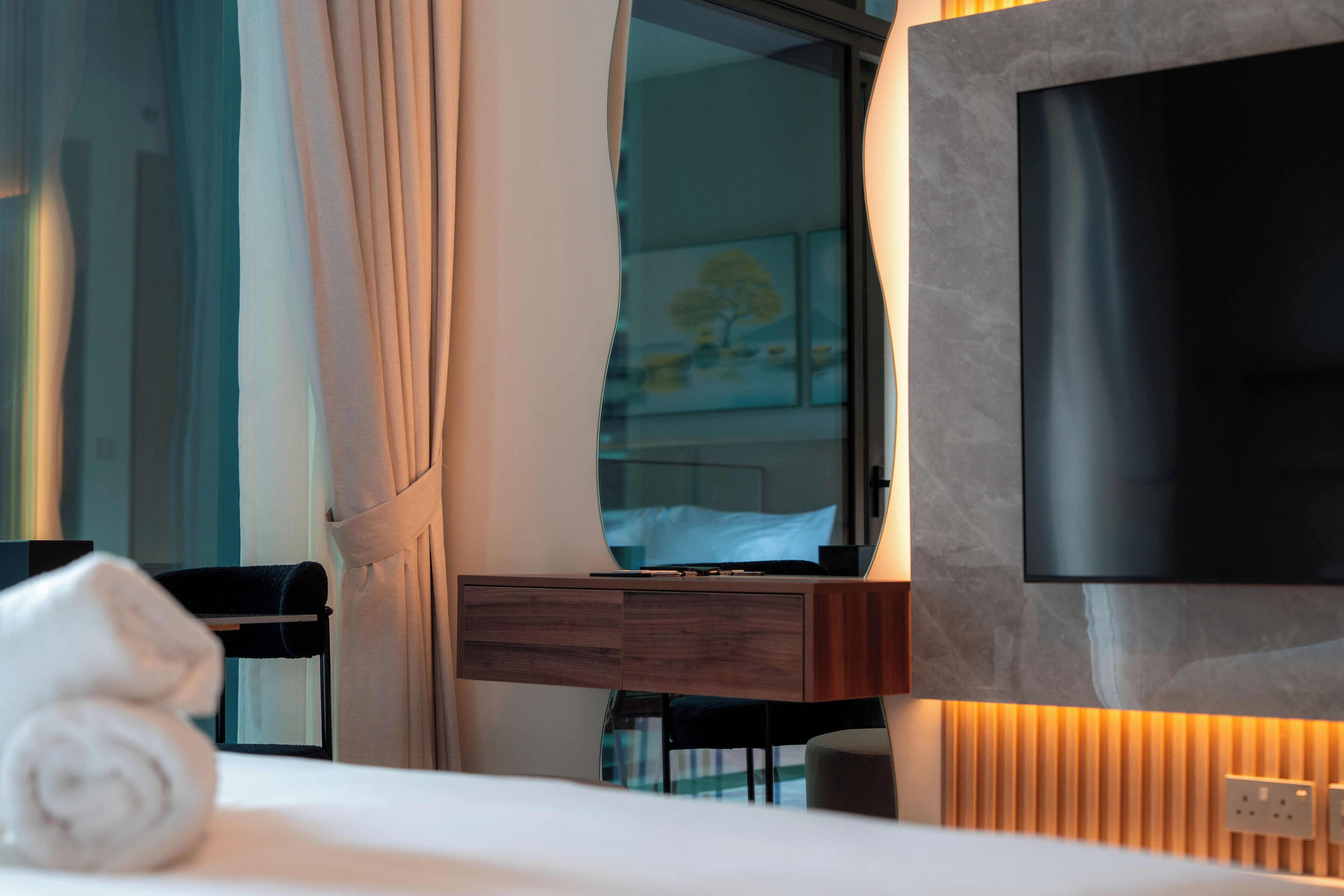 Studio – premium, 1 kingsize-seng, balkong | Sengetøy av topp kvalitet, strykejern/-brett og wi-fi (inkludert)