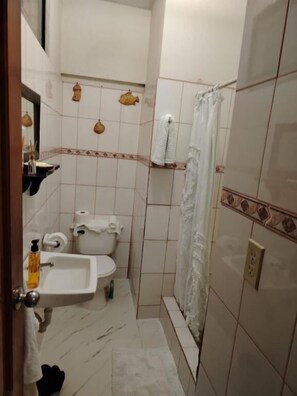 Family Quadruple Room, Patio, Garden View | Bathroom - Terraza de daysi (León)