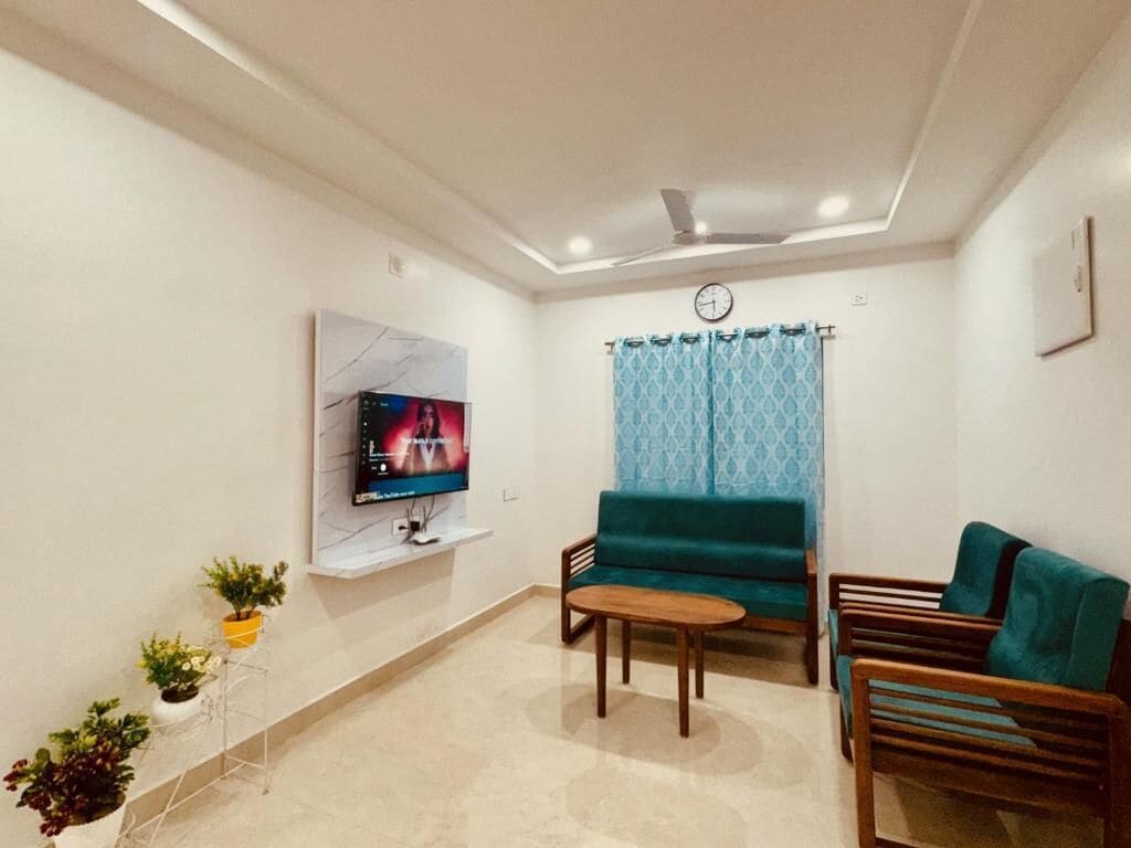 43-inch flat-screen TV with digital channels, Netflix